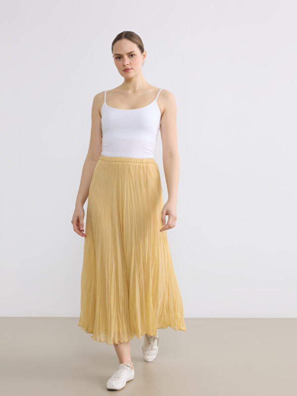 LCWAIKIKI Classic Elastic Waist Pleated Skirt