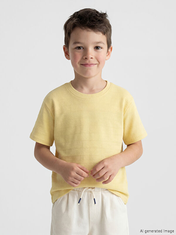 LCW Kids Desenli Erkek Çocuk Tişört