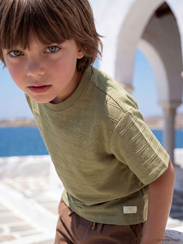 LCW Kids Desenli Erkek Çocuk Tişört