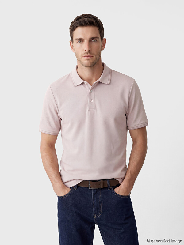 LCWAIKIKI Classic Polo Yaka Dokulu Erkek Tişört