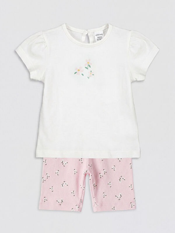 LCW baby Floral Baby Girls' Leggings Set