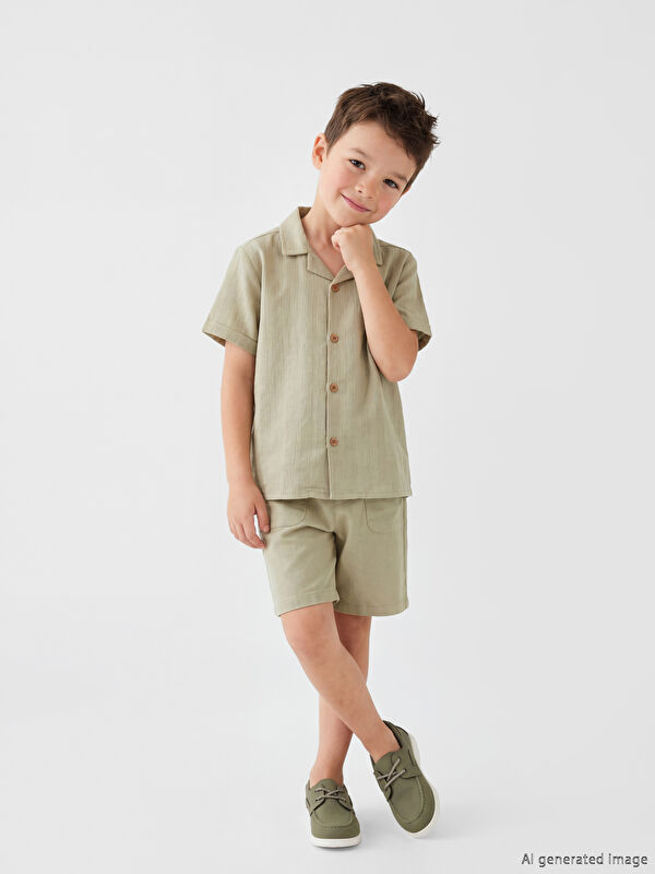 LCW Kids Keten Karışımlı Erkek Çocuk Takım