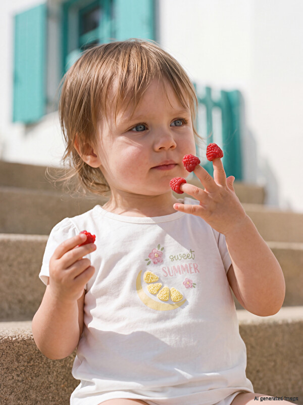 LCW baby Embroidered Baby Girls' T-Shirt and Leggings Set