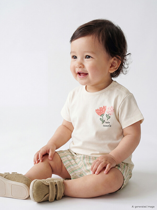 LCW baby Printed Baby Girls' Shorts Set