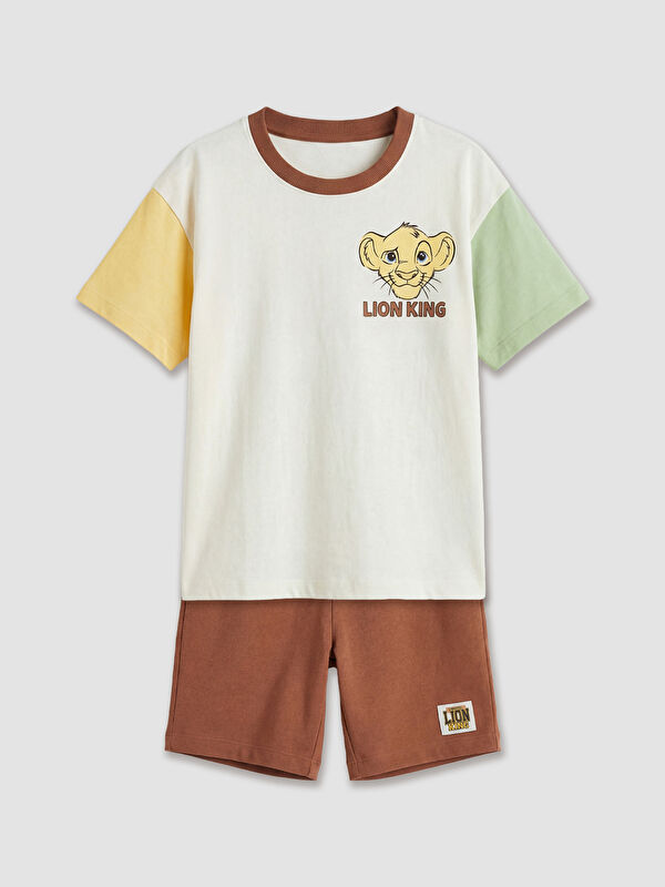 LCW Kids Lion King Printed Boys' Shorts Set