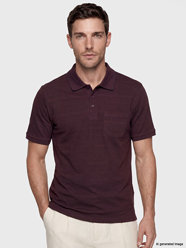 LCWAIKIKI Classic Polo Yaka Dokulu Erkek Tişört
