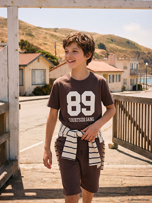 LCW Kids Baskılı Erkek Çocuk Tişört