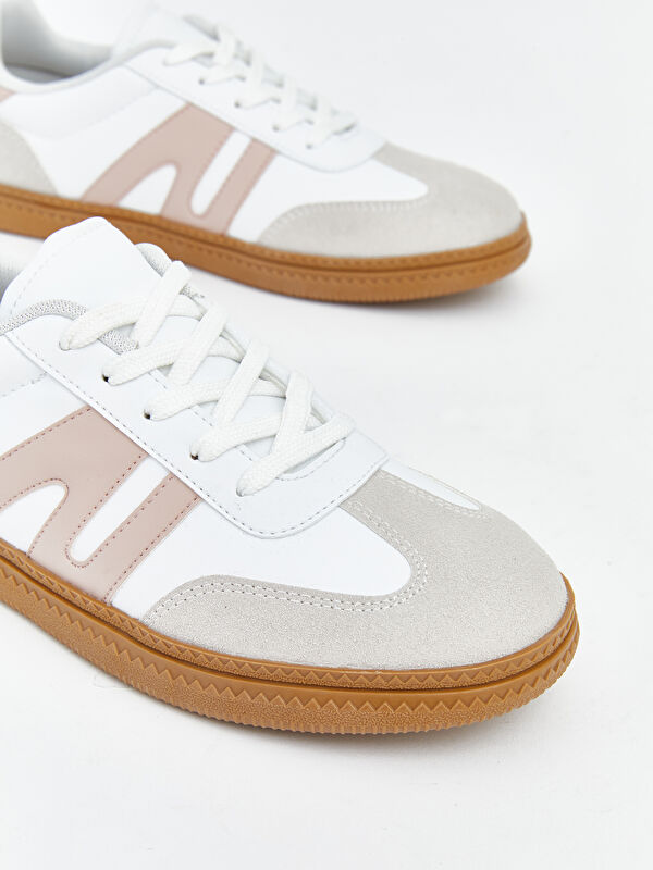 Lcw Steps Beyaz Lcw Steps Deri Görünümlü Kız Çocuk Spor Ayakkabı