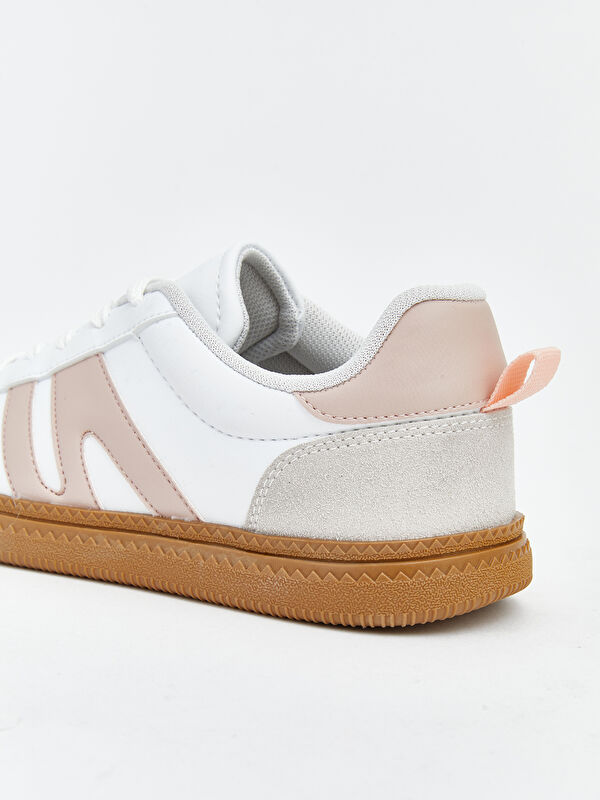 Lcw Steps Beyaz Lcw Steps Deri Görünümlü Kız Çocuk Spor Ayakkabı