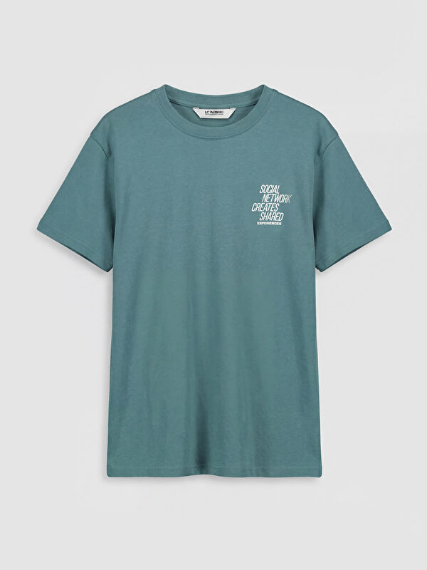 LCW Kids Crew Neck Text Printed Boys' T-Shirt