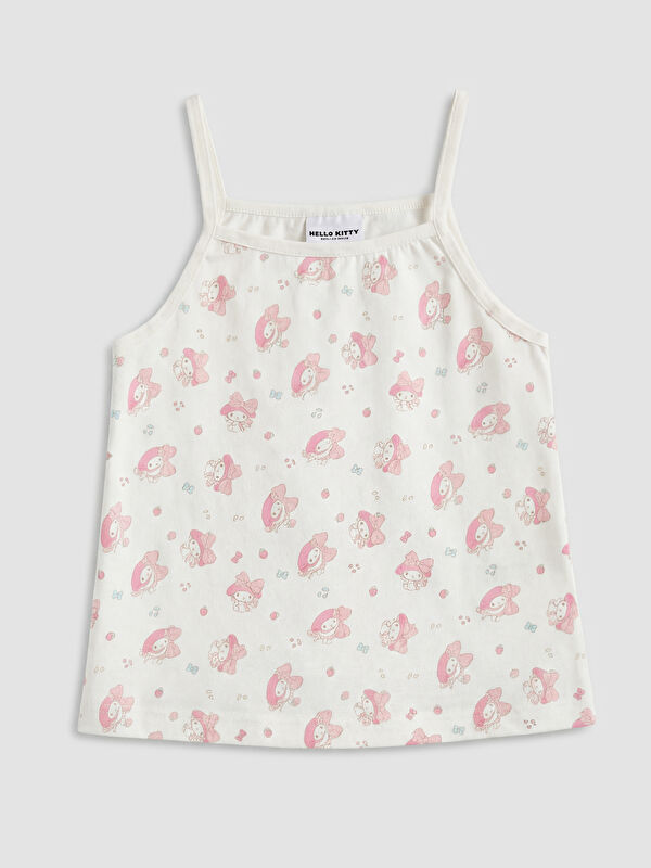 LCW Kids Hello Kitty Baskılı İp Askılı Kız Çocuk Atlet
