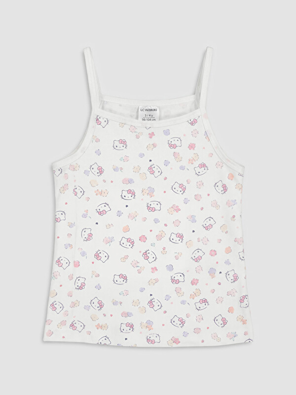 LCW Kids Kare Yaka Hello Kitty Baskılı Kız Çocuk Atlet