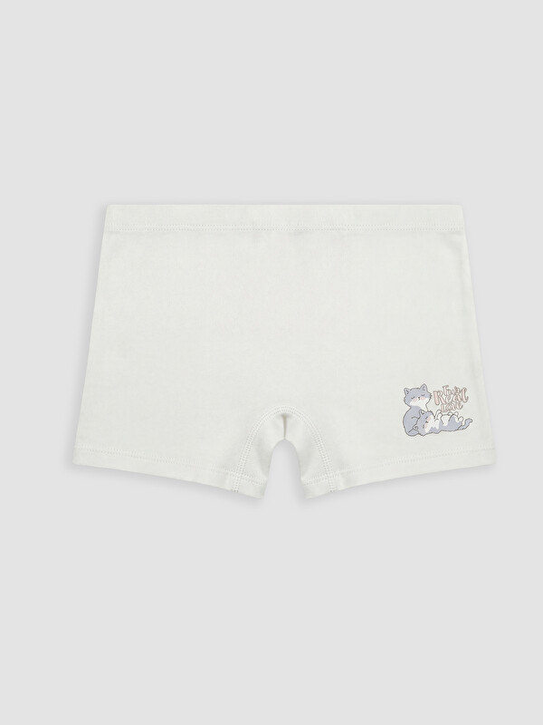 LCW Kids Kedi Baskılı Kız Çocuk Boxer