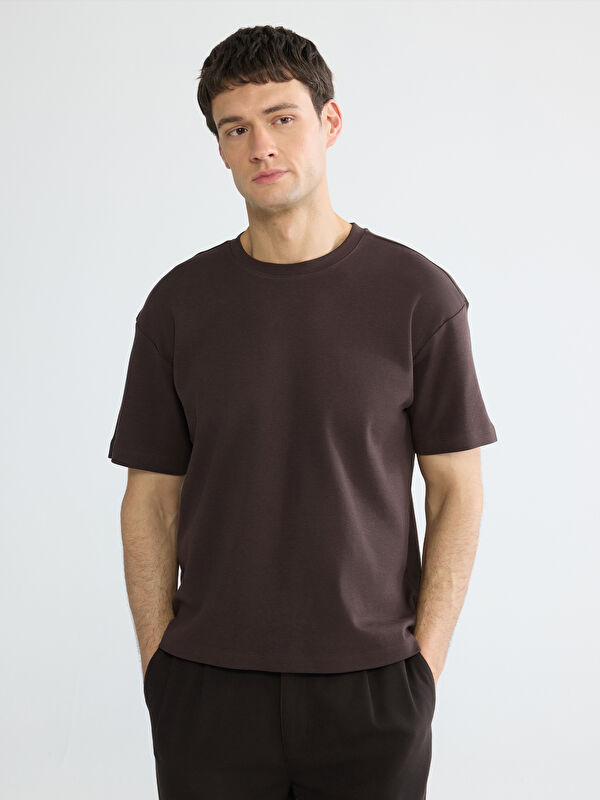 LCW Vision %100 Cotton Loose Fit Basic Soft Touch T-Shirt