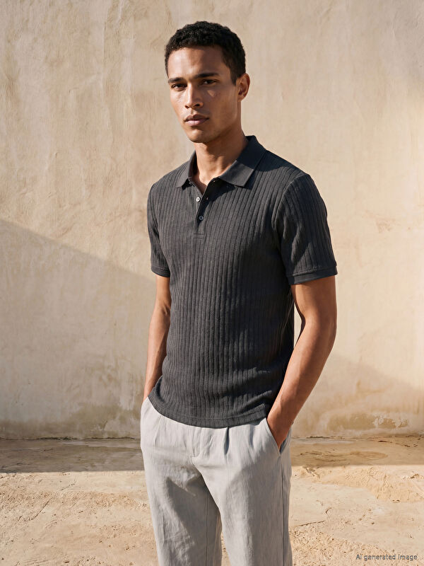 LCW Vision Polo Yaka Pike Erkek Tişört