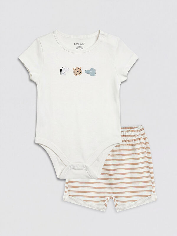 LCW baby Baby Boys' Bodysuit and Shorts Set