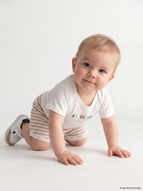 LCW baby Baby Boys' Bodysuit and Shorts Set