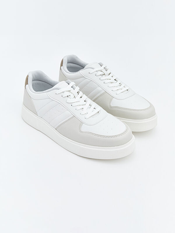 Lcw Steps Beyaz Lcw Steps Deri Görünümlü Erkek Spor Ayakkabı