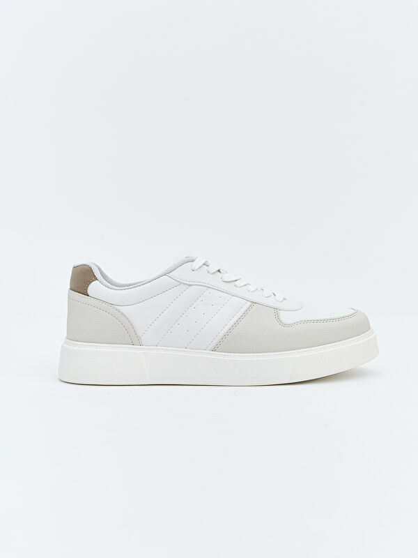 Lcw Steps Beyaz Lcw Steps Deri Görünümlü Erkek Spor Ayakkabı