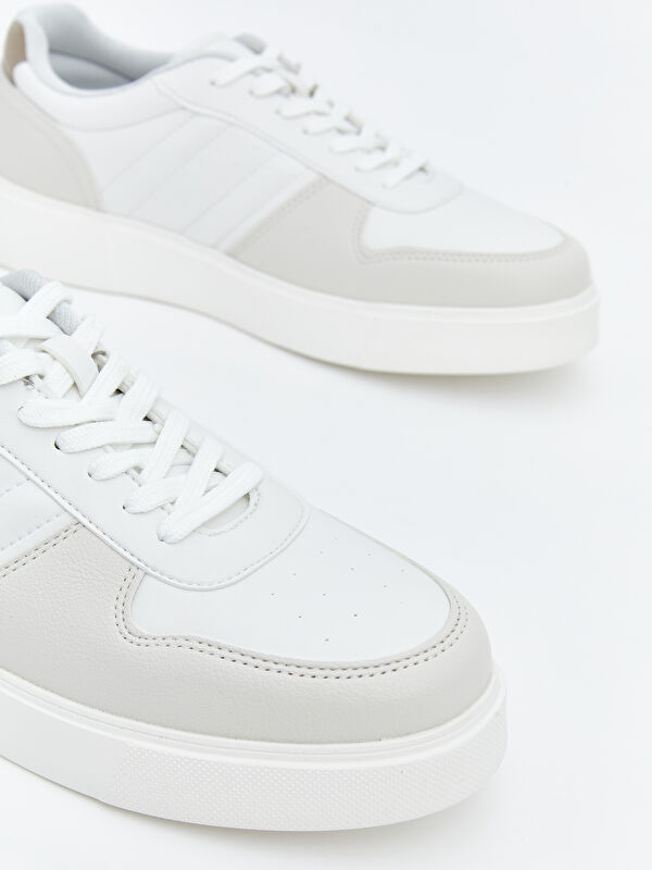 Lcw Steps Beyaz Lcw Steps Deri Görünümlü Erkek Spor Ayakkabı