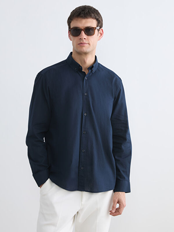 LCW Vision Regular Fit Linen Blend Men's Shirt