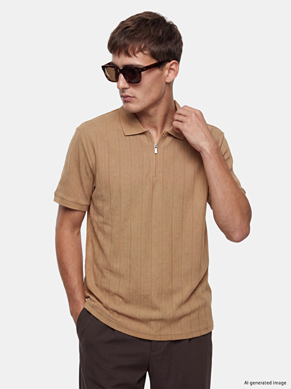LCW Vision Polo Yaka Erkek Penye Tişört