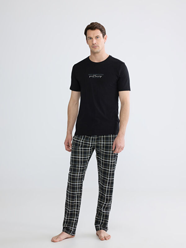 LC WAIKIKI Standart Kalıp Ekose Erkek Pijama Takım