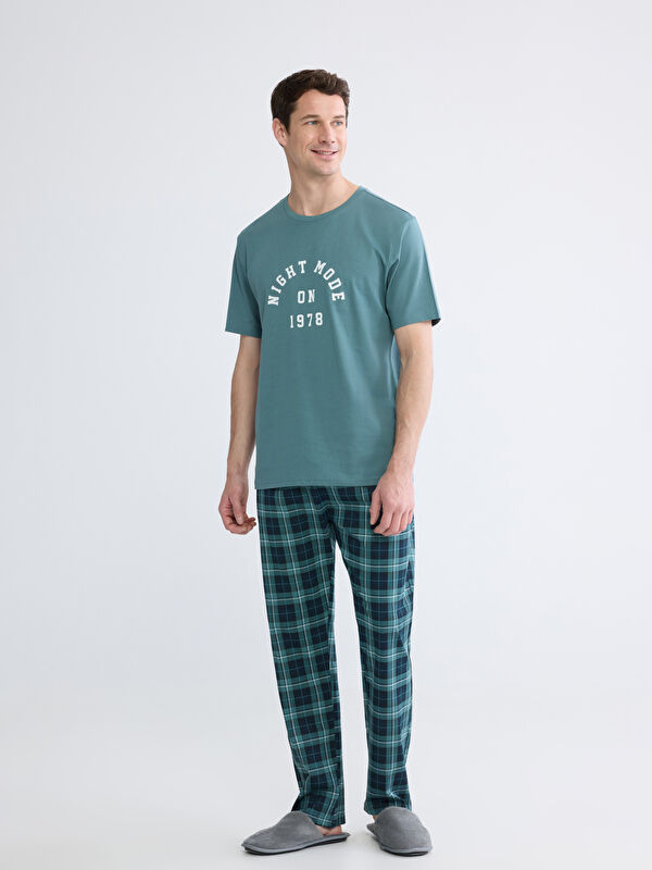 LC WAIKIKI Set Pijamale Bărbați Regular Fit cu Carouri