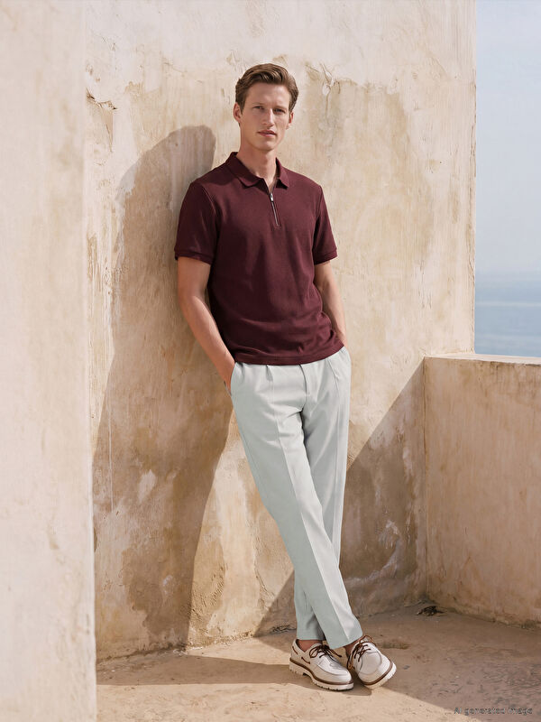 SOUTHBLUE Regular Fit Erkek Pileli Kumaş Pantolon