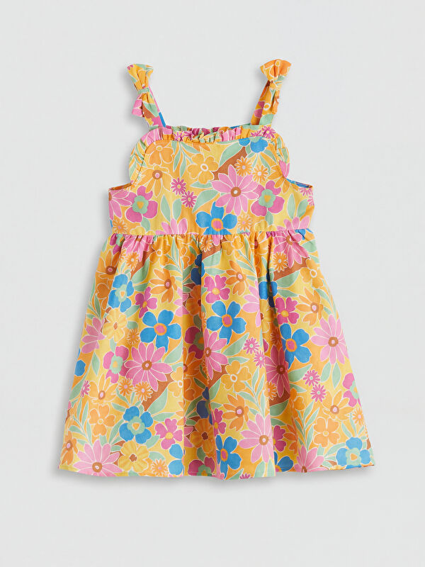 LCW Kids Square Neck Printed Girls' Dress