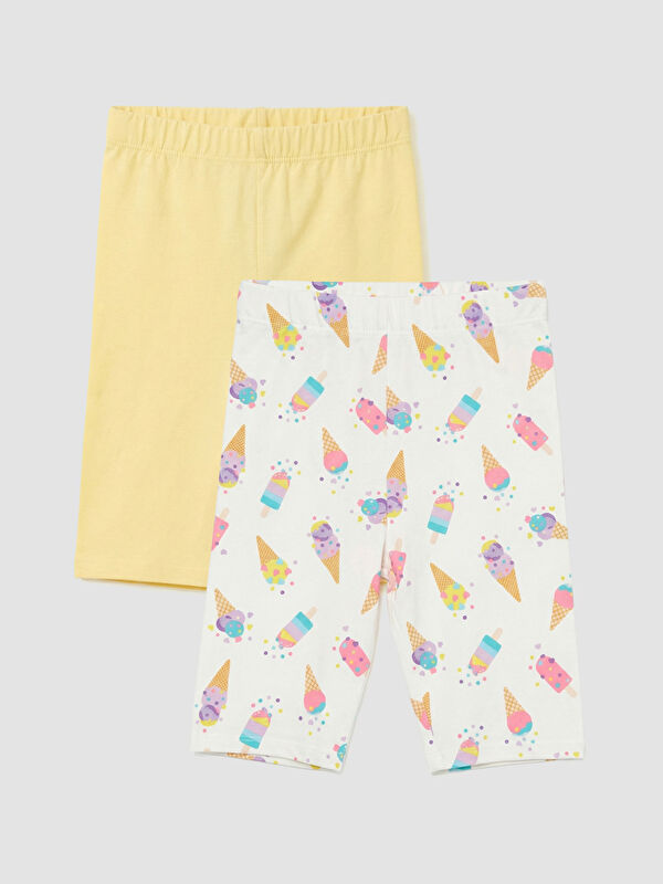 LCW Kids Printed Girls' Leggings 2 Pack