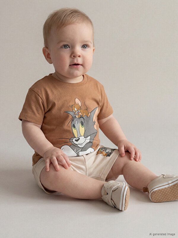LCW baby Tom & Jerry Printed Baby Boys' Set