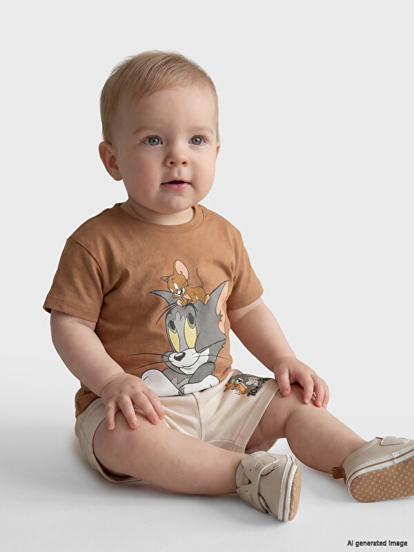 LCW baby Tom & Jerry Baskılı Erkek Bebek Takım
