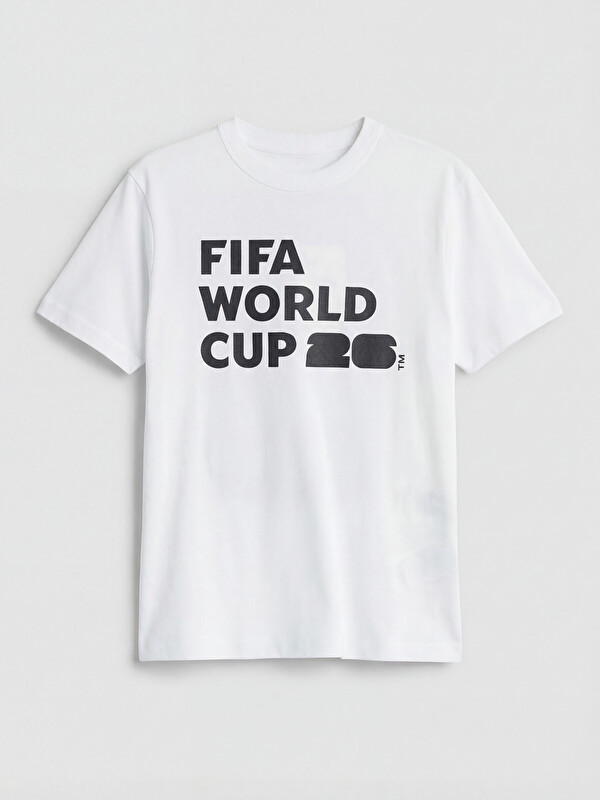LCW Kids Bisiklet Yaka FIFA World Cup Baskılı Erkek Çocuk Tişört