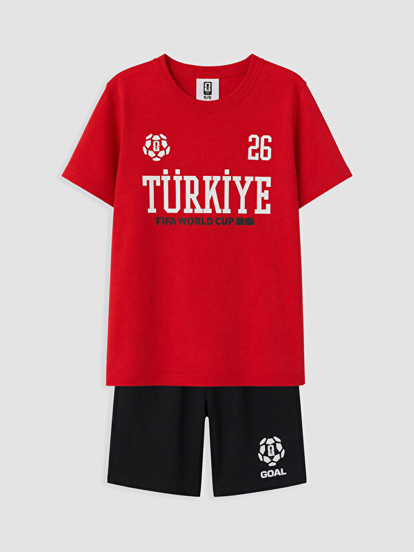 LCW Kids FIFA 2026 Baskılı Erkek Çocuk Şortlu Takım
