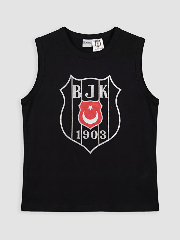 LCW Kids Bisiklet Yaka Beşiktaş Baskılı Erkek Çocuk Atlet