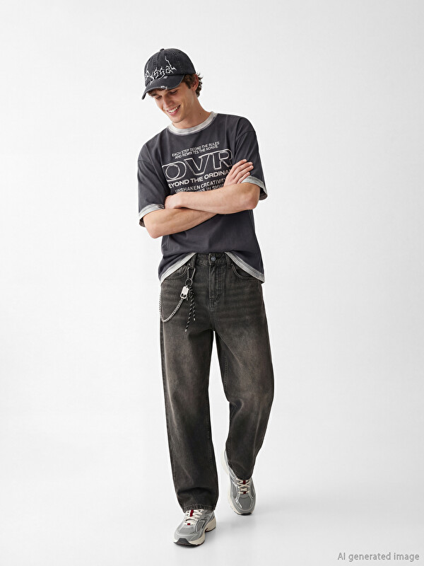 LCW Jeans სუპერ ფართო ტანსაცმლის მამაკაცის ჯინსი