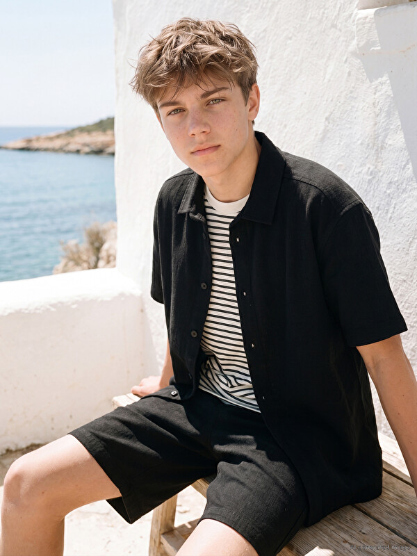 LCW Kids Poplin Erkek Çocuk Gömlek