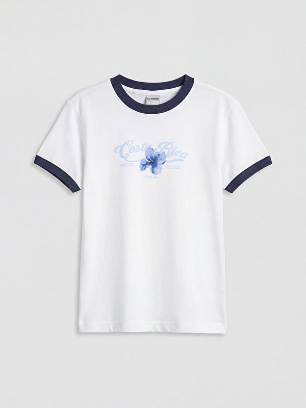 LCW Kids Crew Neck Printed Girls' T-Shirt