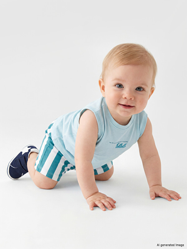 LCW baby Striped and Printed Baby Boys' Set