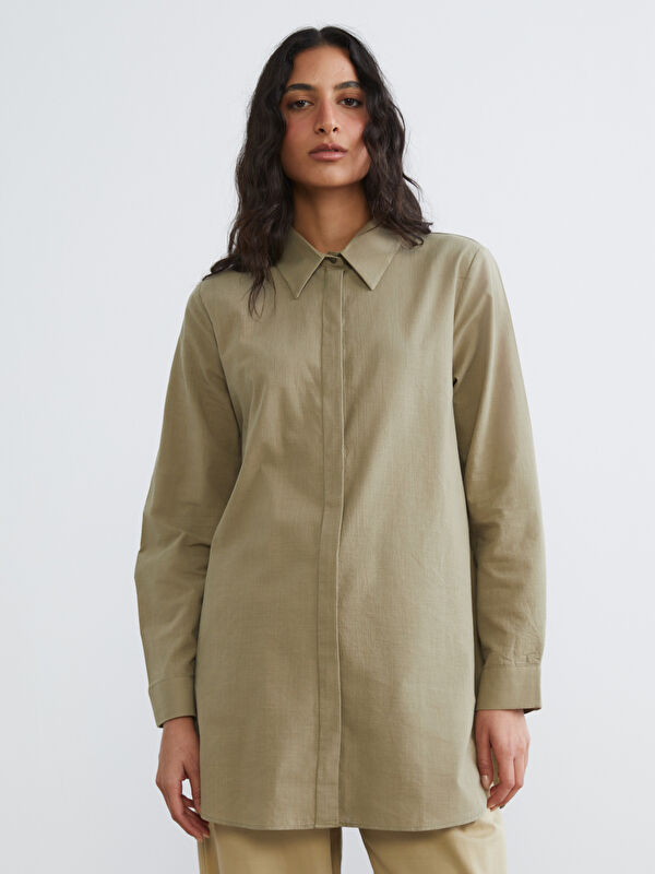 LCW Modest Textured Women's Shirt Tunic