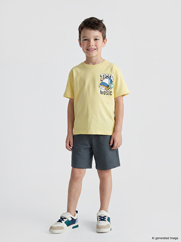 LCW Kids Printed Boys' Shorts Set