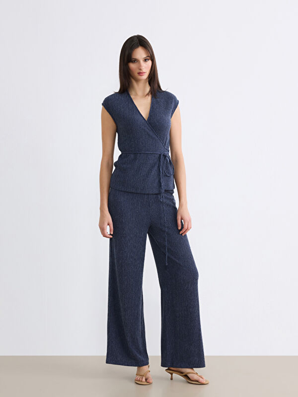 LCW Vision Elastische Taillenstrukturierte Damenhose