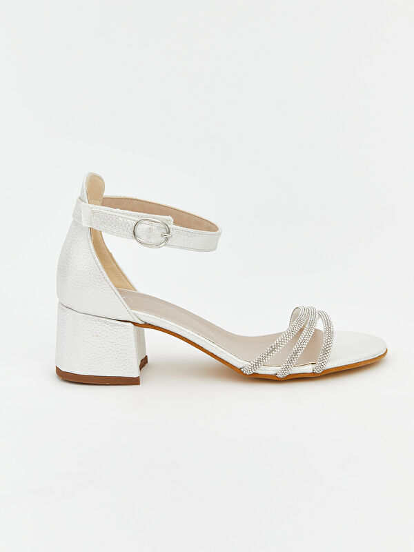 Parlak Taşlı Kız Çocuk Topuklu Ayakkabı - Görsel 3