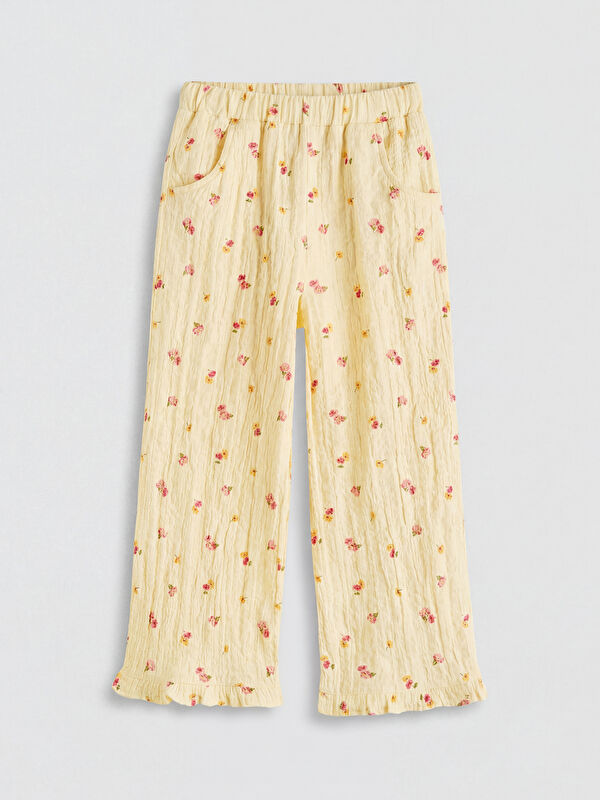 LCW baby Floral Girls' Poplin Trousers