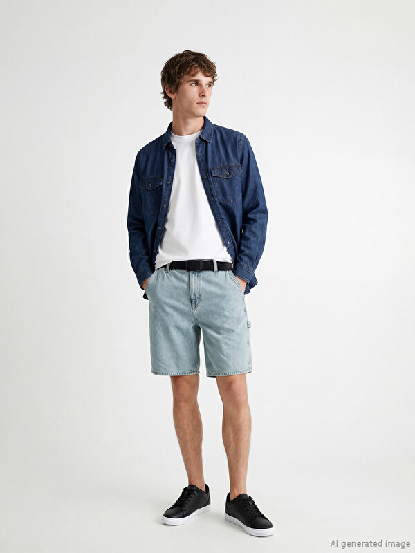 LCW Jeans Pantaloni scurți din denim Regular Fit pentru bărbați