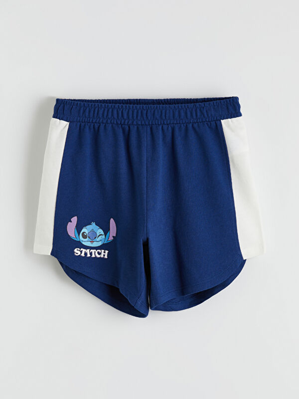 LCW Kids Stitch Baskılı Kız Çocuk Şort