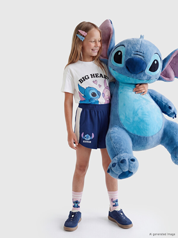 LCW Kids Stitch Štampani Šorcevi za Djevojčice