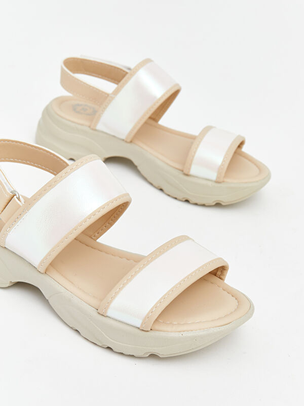 Lcw Steps Ekru Lcw Steps Cirt Cırtlı Kız Çocuk Sandalet