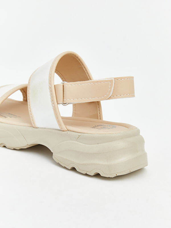 Lcw Steps Ekru Lcw Steps Cirt Cırtlı Kız Çocuk Sandalet